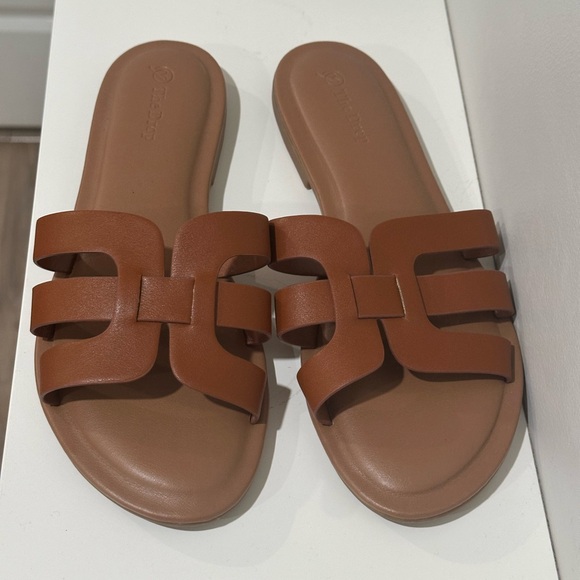 The Drop Womens Monika Flat H-Band Slide Sandal Flat Sandal - Picture 4 of 5